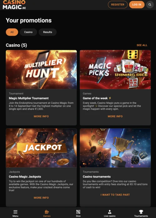 MagicWins Casino betoverende bonussen tot 3000€ + 300 gratis spins